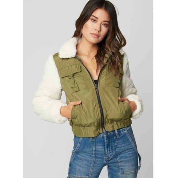 BLANK NYC Bomber Style Sherpa Utility Jacket - Picture 4 of 14